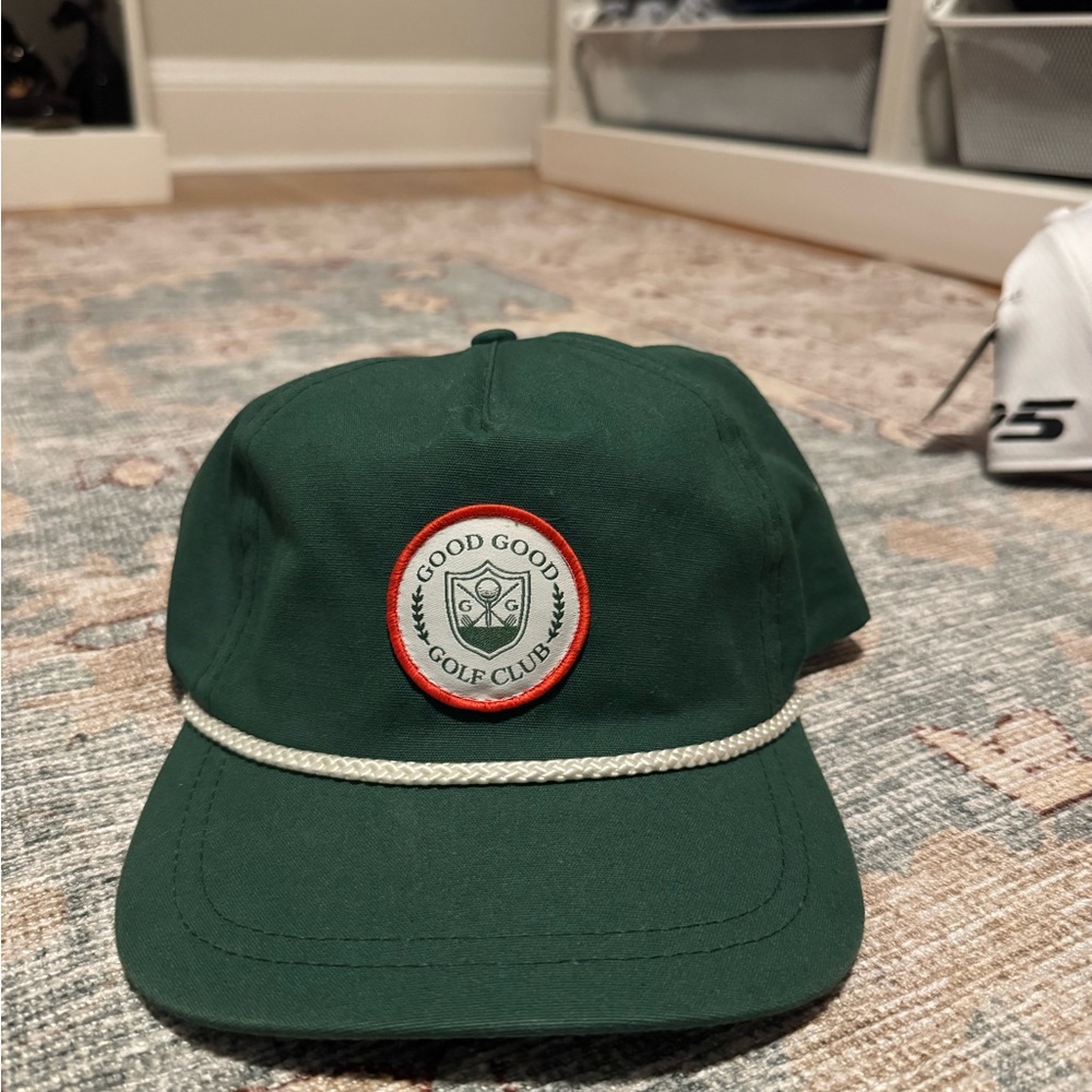 Good Good golf hat with leather strap - like new